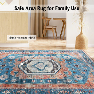 5 x 7 Inch Non-Shedding Distressed Vintage Indoor Area Rug