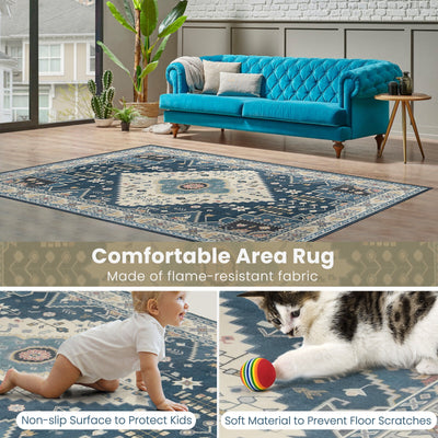 Faux Wool Fabric Area Rugs Doormat-M