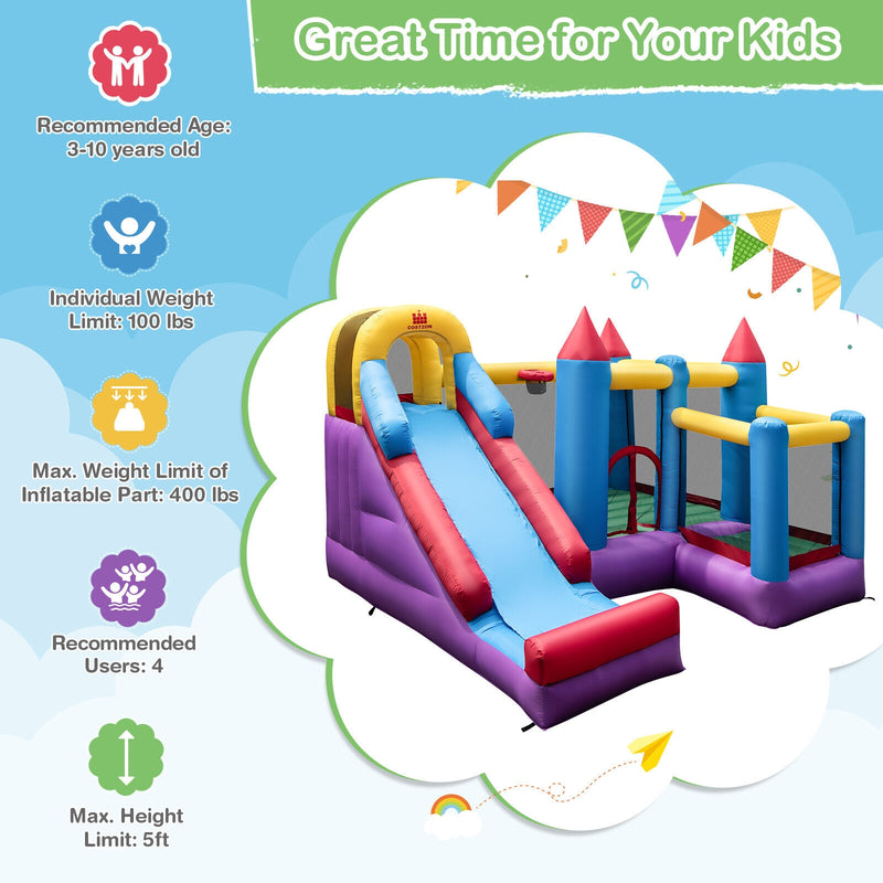 5-in-1 Inflatable Bounce Castle without Blower