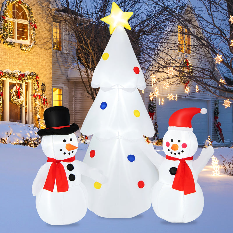 6 Feet Inflatable Christmas Tree with Snowman