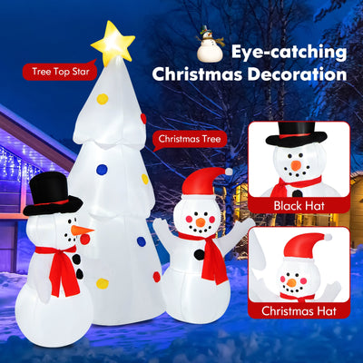 6 Feet Inflatable Christmas Tree with Snowman