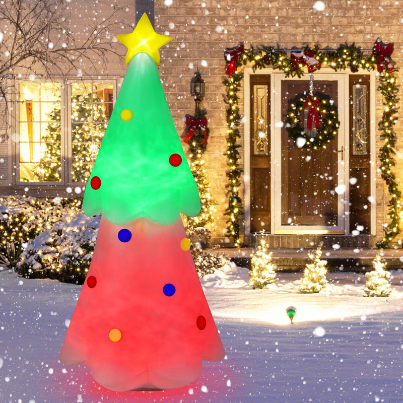 6.2 Feet Inflatable Christmas Tree with Topper Star and Lights