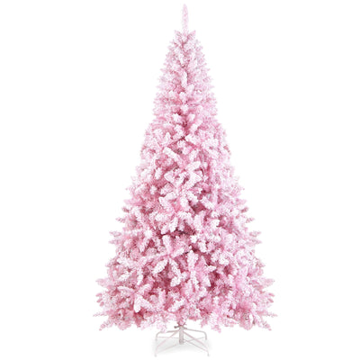 7.5 Feet Flocked Pink Christmas Tree with Stand