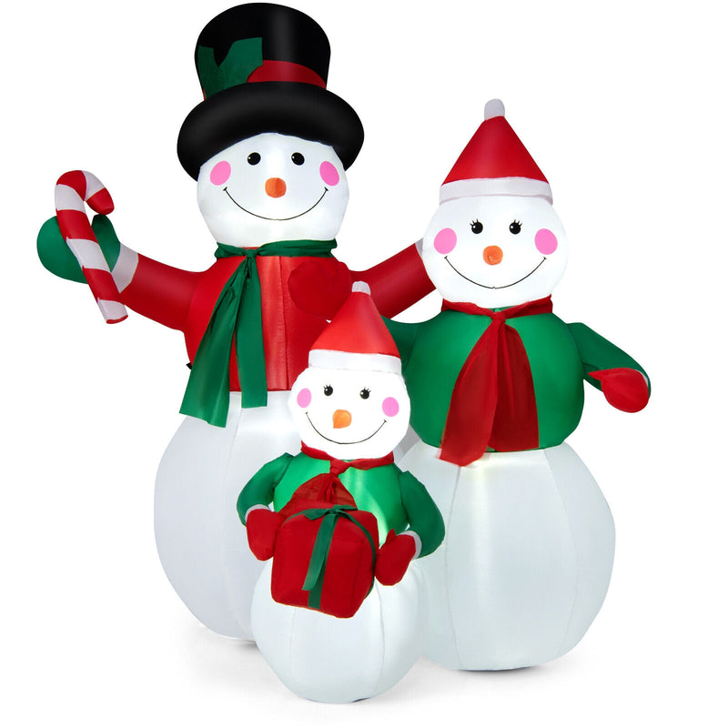 Inflatable Christmas Snowman Family Decoration with LED Lights