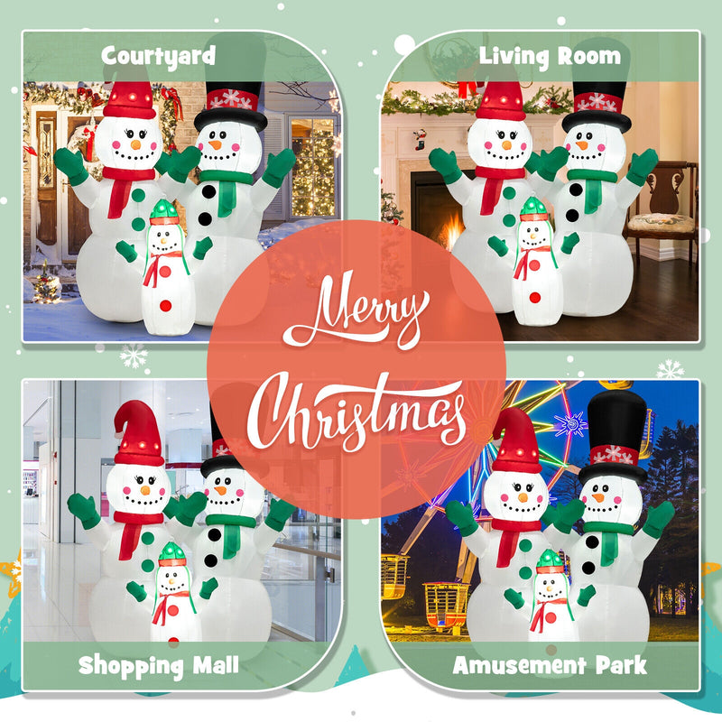 6 Feet Inflatable Christmas Snowman Decoration with LED and Air Blower