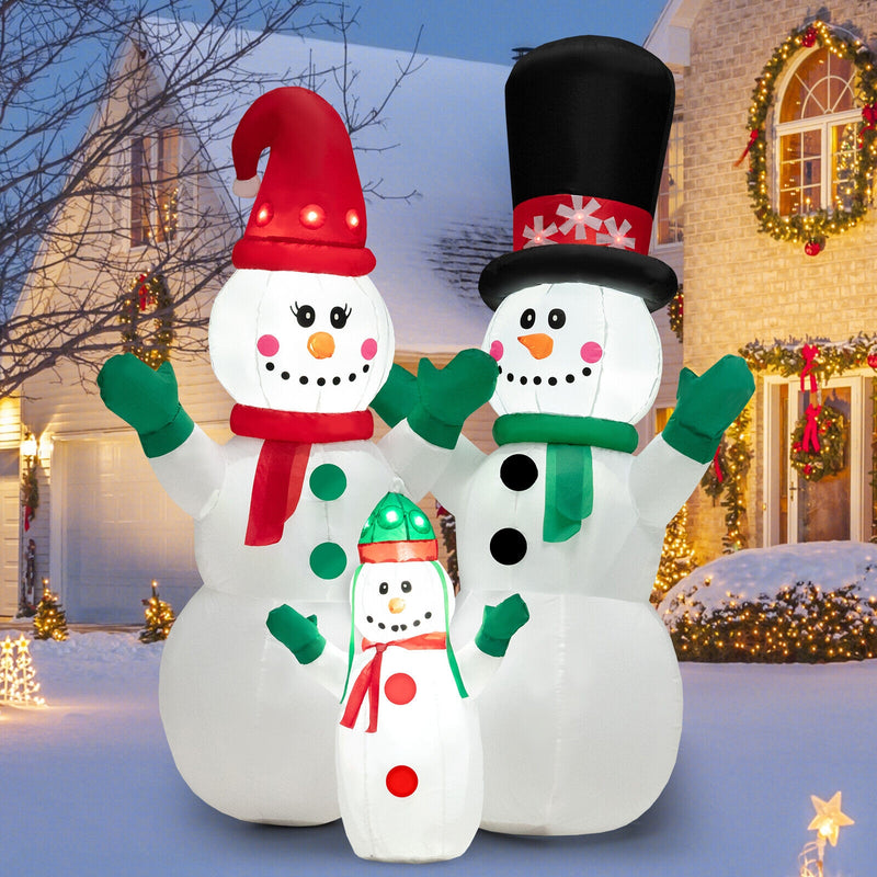 6 Feet Inflatable Christmas Snowman Decoration with LED and Air Blower