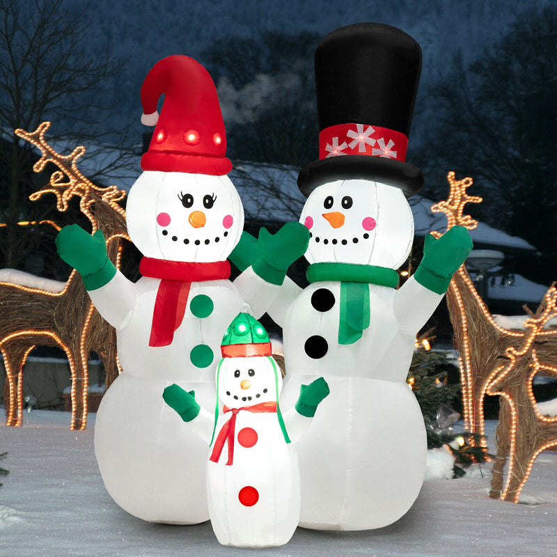 6 Feet Inflatable Christmas Snowman Decoration with LED and Air Blower