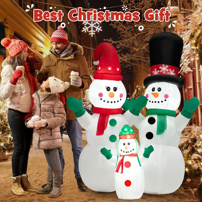 6 Feet Inflatable Christmas Snowman Decoration with LED and Air Blower