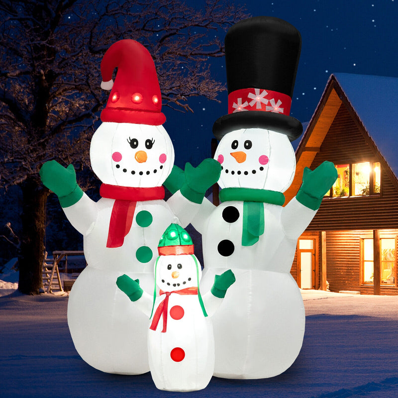 6 Feet Inflatable Christmas Snowman Decoration with LED and Air Blower