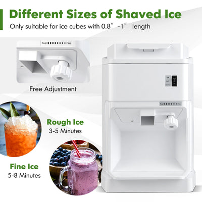 460W Snow Cone Maker Machine Shaver Adjustable-White