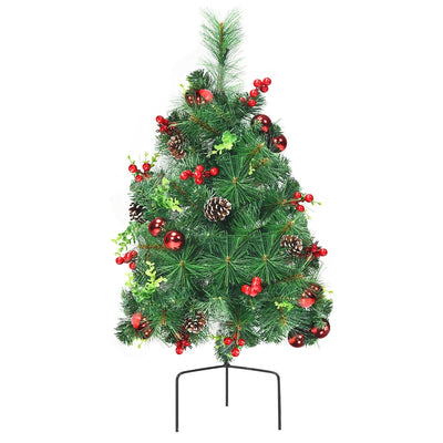 Set of 2 29 Inch Battery Powered Pre-lit Pathway Holiday Christmas Trees