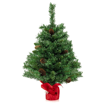 25 Inch Pre-lit Mini Tabletop Christmas Tree with 50 LED Lights