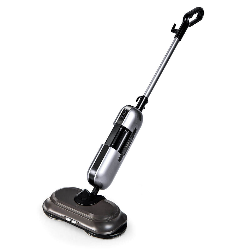 1100W Handheld Detachable Steam Mop with LED Headlights-Gray