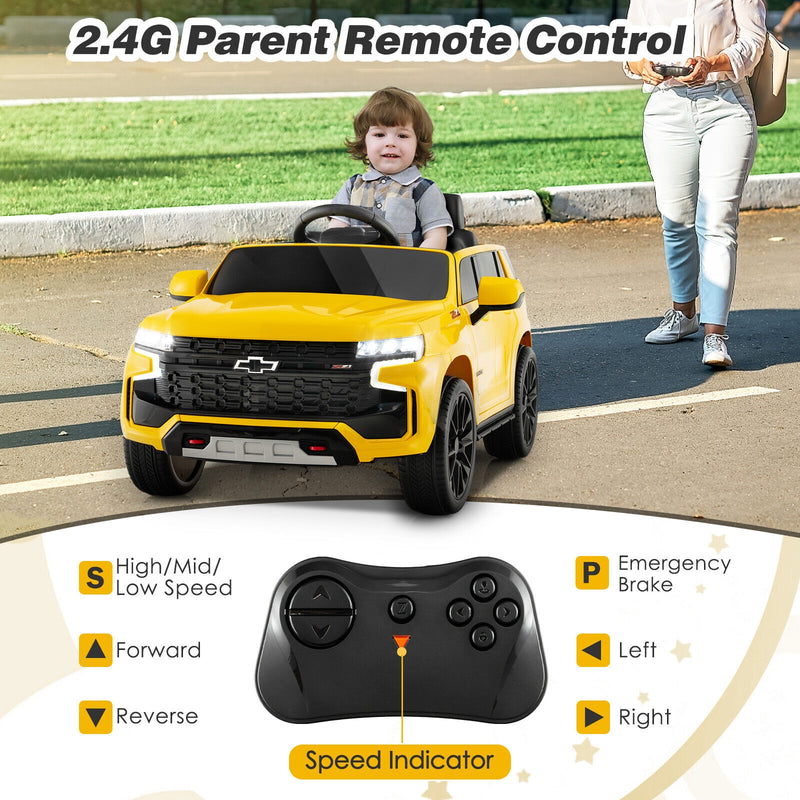 12V Kids Ride on Car with 2.4G Remote Control-Yellow