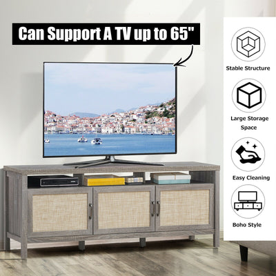 Universal TV Stand Entertainment Media Center for TV's up to 65 Inch-Gray