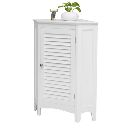 Corner Storage Cabinet Free Standing Bathroom Cabinet with Shutter Door