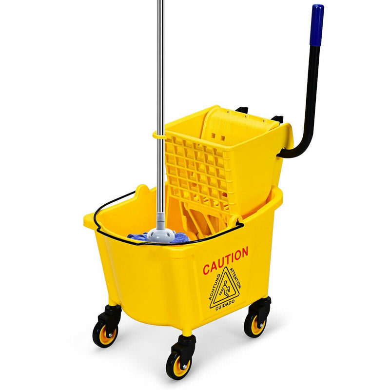 26 Quart Side Press Wringer Commercial Mop Bucket