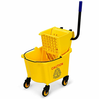 26 Quart Side Press Wringer Commercial Mop Bucket