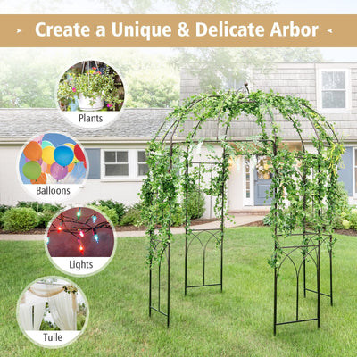 8.4 x 7 Feet Wide Birdcage Shape Garden Arbor