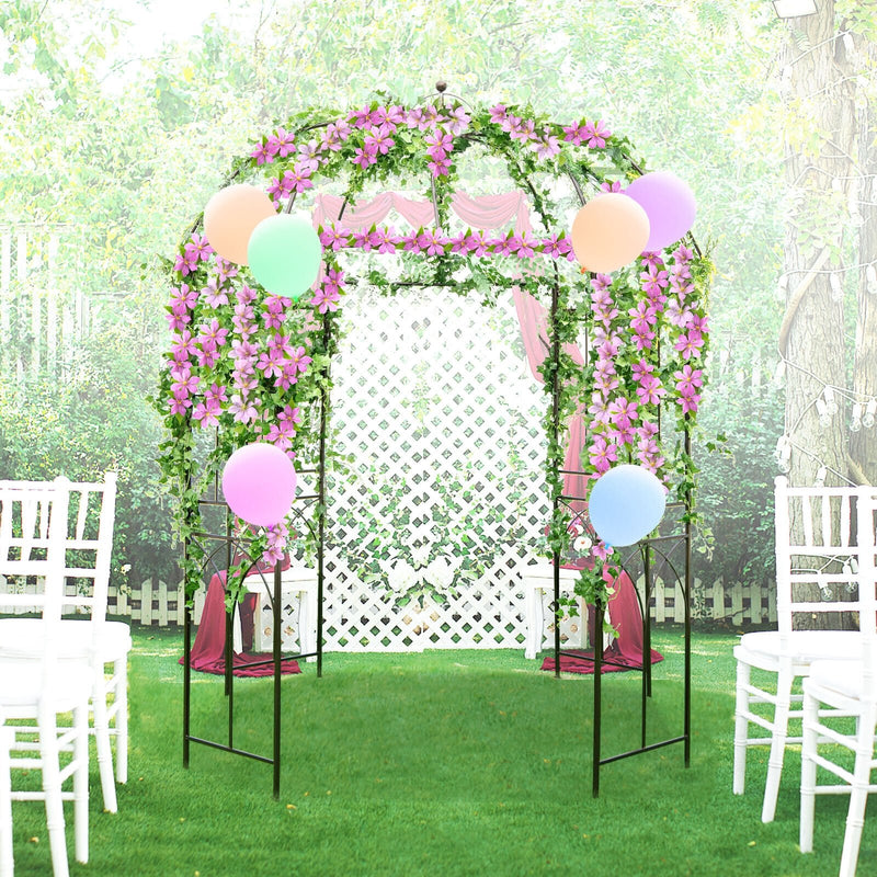 8.4 x 7 Feet Wide Birdcage Shape Garden Arbor