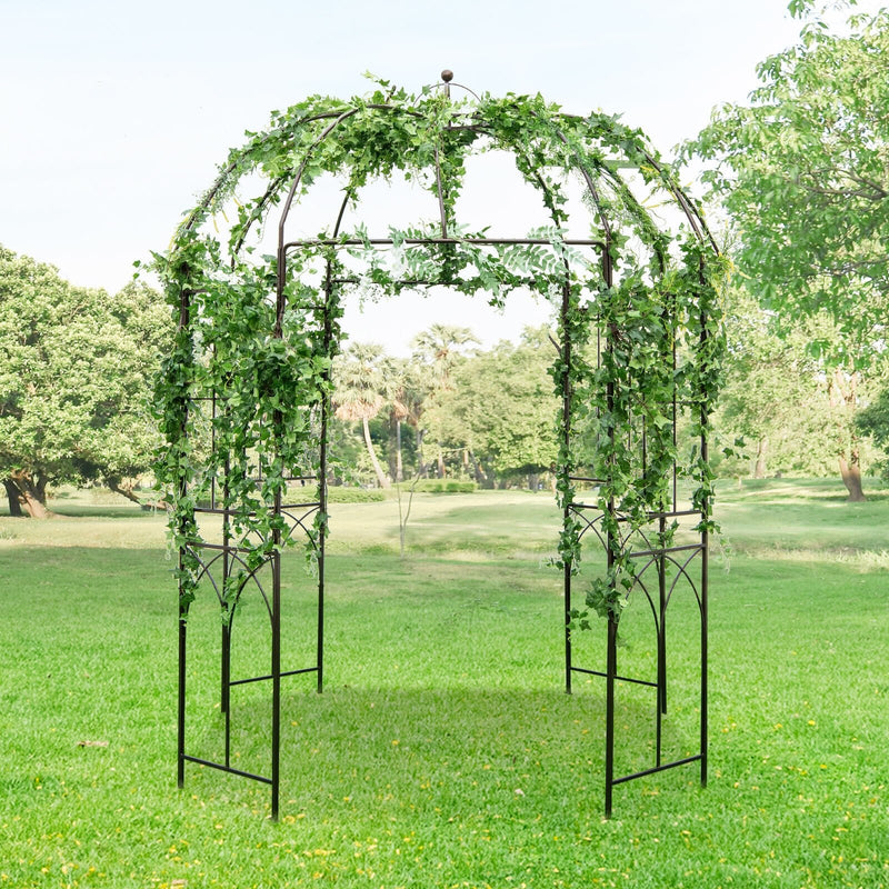 8.4 x 7 Feet Wide Birdcage Shape Garden Arbor