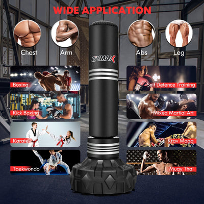 67 Inch Punching Bag with Fillable Suction Cup Base