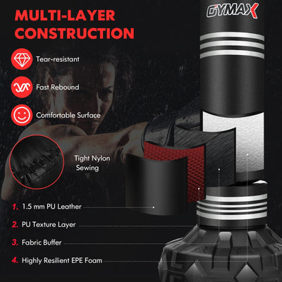 67 Inch Punching Bag with Fillable Suction Cup Base