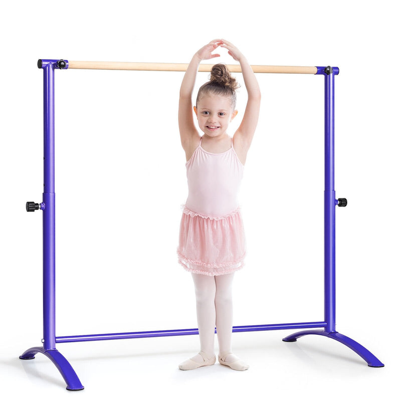 51 Inch Ballet Barre Bar with 4-Position Adjustable Height-Purple