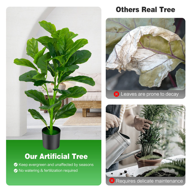 2-Pack Artificial Fiddle Leaf Fig Tree