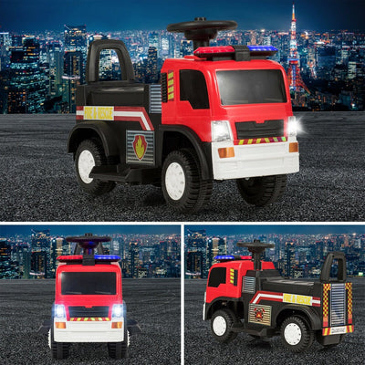 Kids 6V Battery Powered Electric Ride On Fire Truck