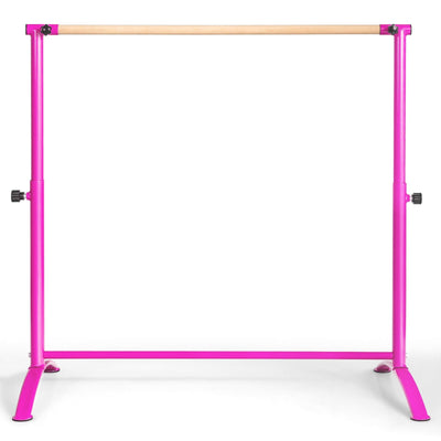 51 Inch Ballet Barre Bar with 4-Position Adjustable Height-Pink