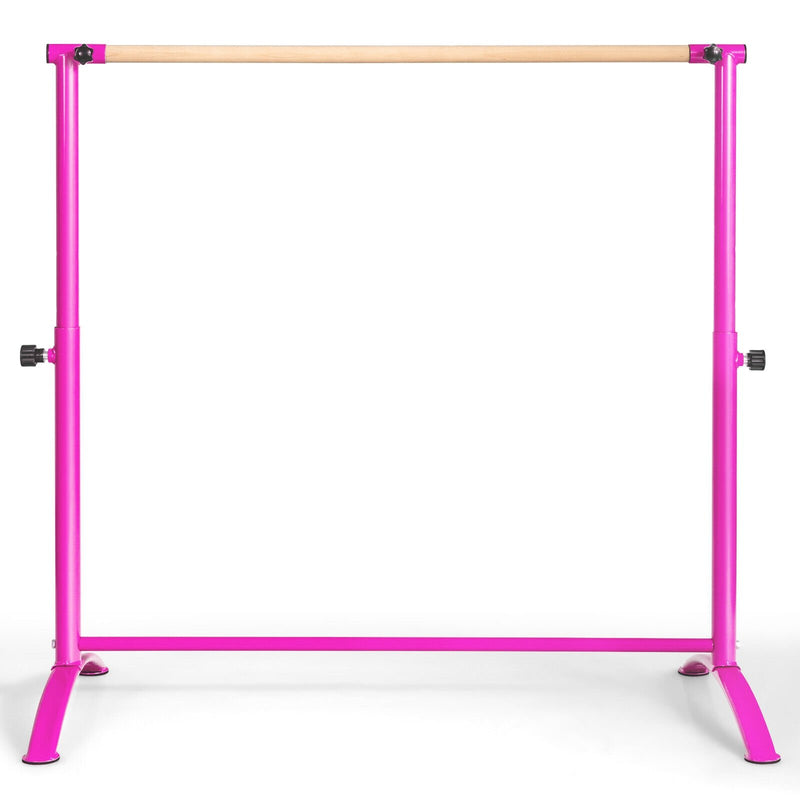 51 Inch Ballet Barre Bar with 4-Position Adjustable Height-Pink