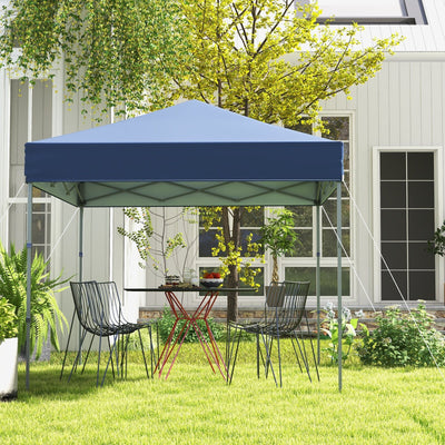 6.6 x 6.6 Feet Outdoor Pop-up Canopy Tent with UPF 50+ Sun Protection-Blue