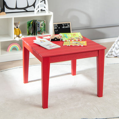 25.5 Inch Square Kids Activity Play Table-Red