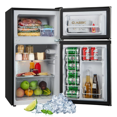 3.2 Cu. Ft Compact Mini Fridge with 5 Temperature Settings-Sliver