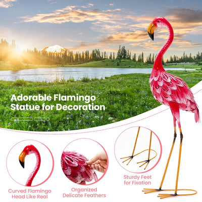 2-Piece Flamingo Garden Statue Set