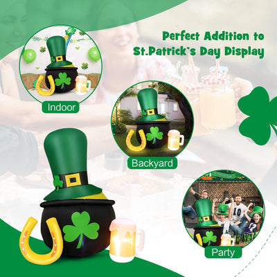 5 Feet St Patrick's Day Inflatable Decoration with Leprechaun Hat