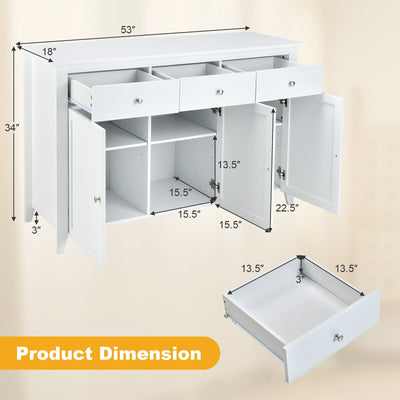 Kitchen Wooden Storage with 3 Drawers