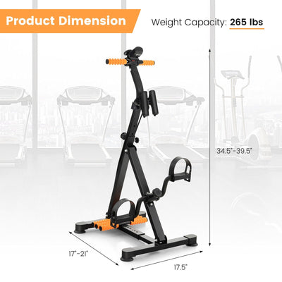 Adjustable LCD Pedal Exercise Bike with Massage-Yellow