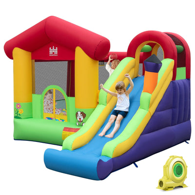 Inflatable Bounce House with Ocean Balls and 735W Air Blower