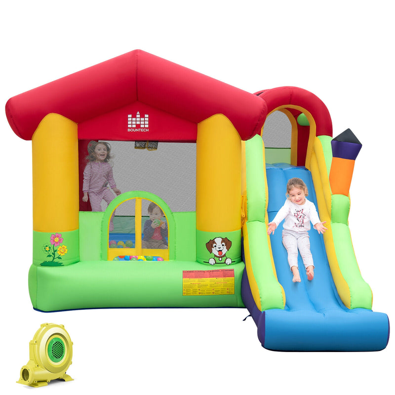 Inflatable Bounce House with Ocean Balls and 735W Air Blower