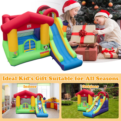 Inflatable Bounce House with Ocean Balls and 735W Air Blower