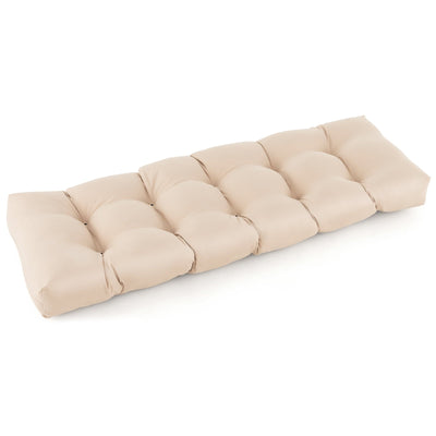 Indoor Outdoor Tufted Bench Cushion with Soft PP Cotton-Beige