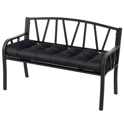 Indoor Outdoor Tufted Bench Cushion with Soft PP Cotton-Black