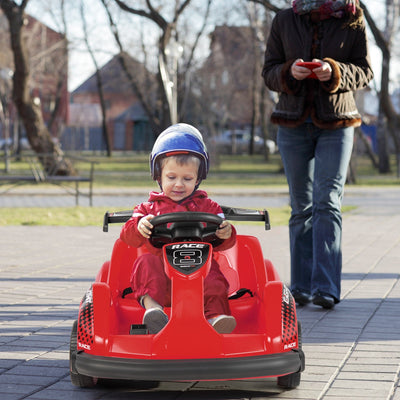 6V Kids Ride On Go Cart with Remote Control and Safety Belt-Red