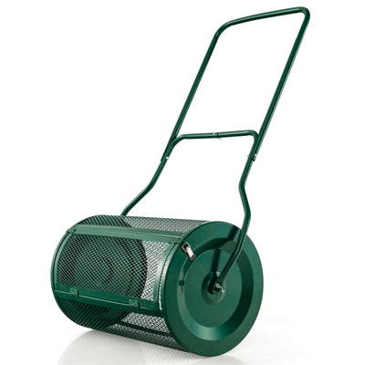 27 Inch Compost Spreader with Upgrade U-shaped Handle-Green