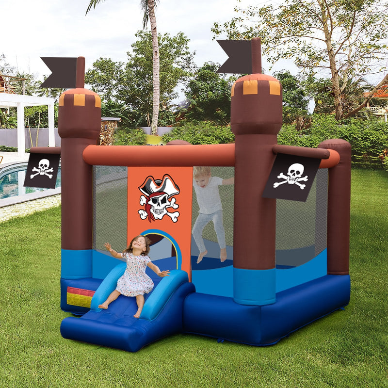 Pirate-Themed Inflatable Bounce Castle with Large Bounce Area without Blower