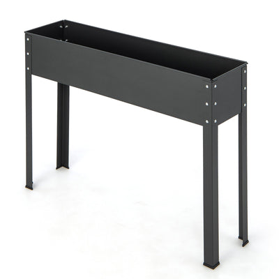 Metal Raised Garden Bed with Legs and Drainage Hole for Vegetable Flower-40 x 11 x 31.5 inches