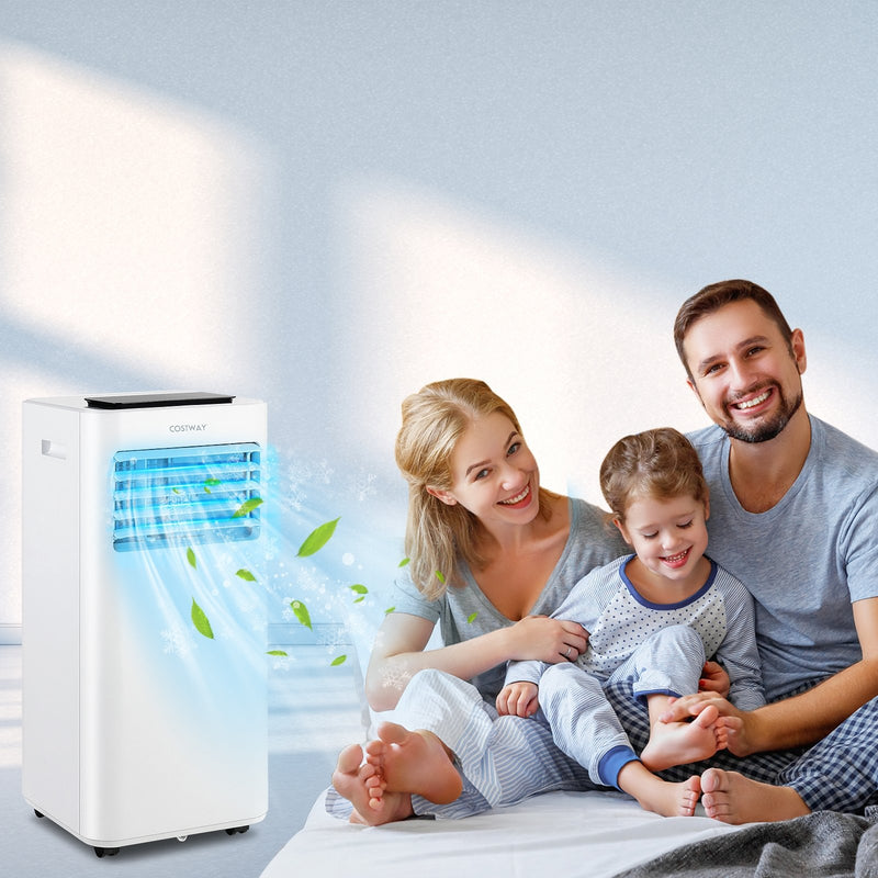 8000 BTU Portable Air Conditioner with Fan Dehumidifier Sleep Mode