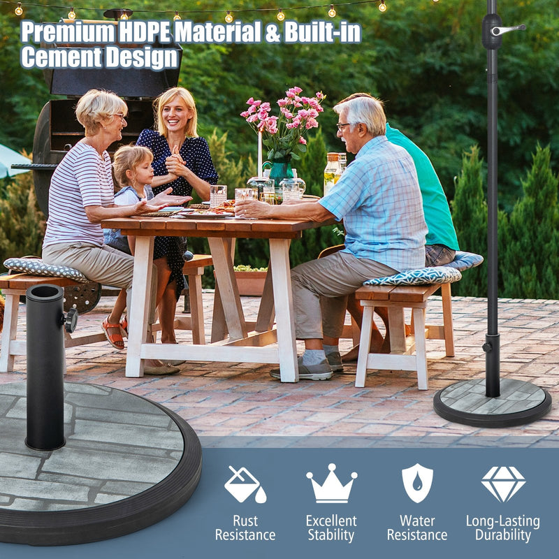 35lbs Umbrella Base with Built-in Cement